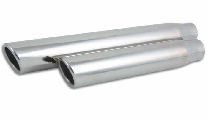 Vibrant 3-inch Round Stainless Steel Truck/SUV Exhaust Tip – Angle Cut Rolled Edge