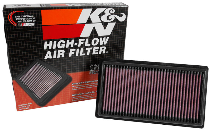K&N Engineering 33-3080 High-Flow Drop-In Air Filter for Toyota Models