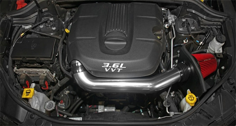 Spectre 9020 Air Intake Kit for 2011-2014 Jeep Grand Cherokee V6-3.6L - Polished Aluminum with Red Reusable Filter