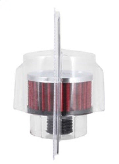 K&N Engineering 62-1495 Crankcase Vent Filter with Chrome Top and Rubber Base for Ford Valve Covers