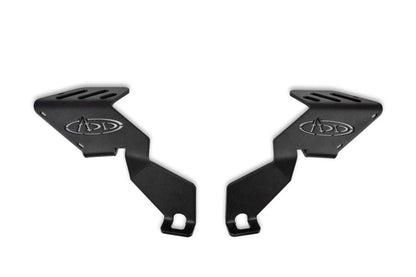 Addictive Desert Designs Ditch Light Brackets for 2015-2020 Ford F-150 and Raptor — Black Powder Coated Steel Mounts