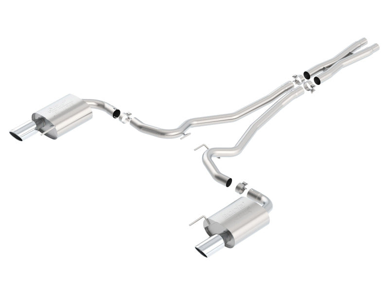 Borla Atak S Cat-Back Exhaust System for 2015-2017 Ford Mustang GT 5.0L V8 with 2.5-inch Pipe and 4-inch Tip