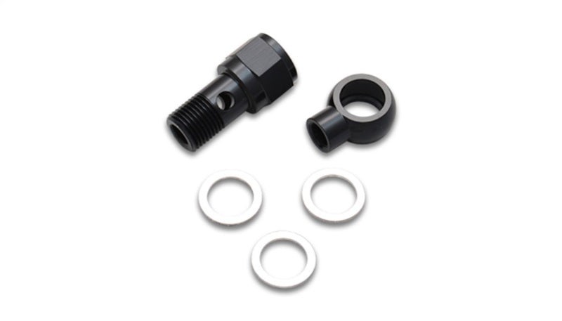 Vibrant LS Engine Oil Pressure Gauge Adapter Fitting - M16x1.5 Male/Female Thread with 1/8 in. NPT Banjo and Aluminum Construction