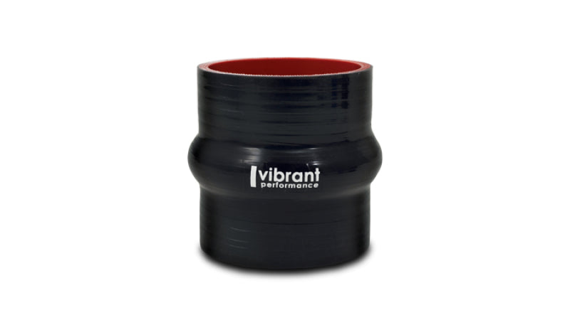 Vibrant 1 inch ID x 3 inch Length Black 4-Ply Aramid Reinforced Silicone Hump Hose Coupler