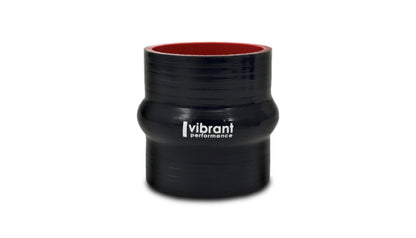 Vibrant 4 Ply Reinforced Silicone Hump Hose Connector - 2.75 Inch ID, Black