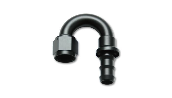 Vibrant -6AN Push-On 180 Degree Hose End Fitting in Aluminum - Part #22806