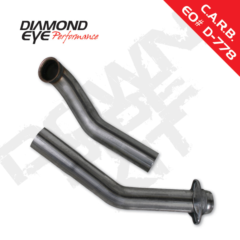 Diamond Eye Performance 3-inch Stainless Steel Downpipe Kit for Ford 7.3L Powerstroke 1994-1997.5