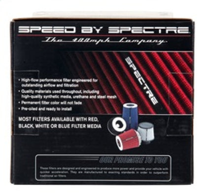 Spectre Adjustable Conical Air Filter 5-1/2 Inch Tall - Red - Part Number 8132
