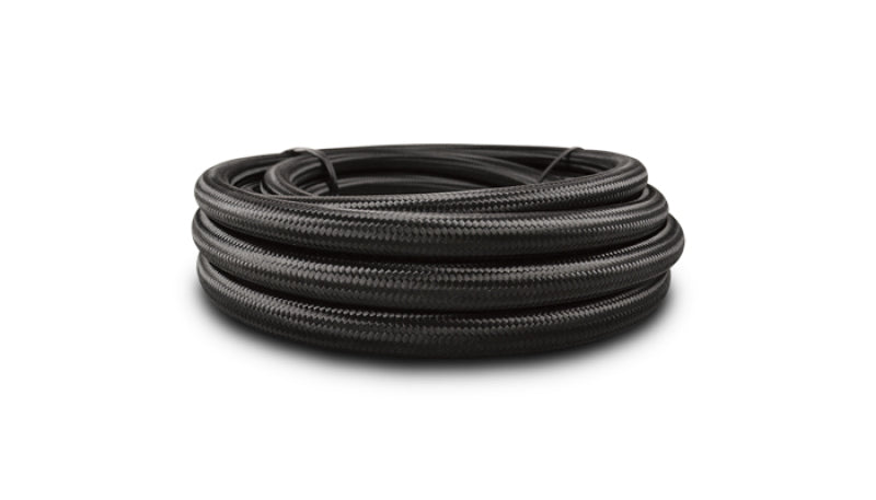 Vibrant -4 AN Black Nylon Braided Flex Hose (20 Foot Roll) for Automotive Fuel and Fluid Transfer