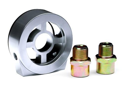 BLOX Racing Oil Filter Block Adapter Silver – Compatible with Oil Pressure and Temperature Monitoring