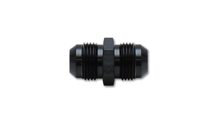 Vibrant -10AN to -10AN Straight Union Adapter Fitting in Black Aluminum