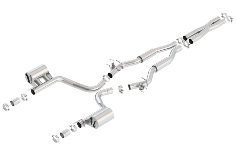 Borla S-Type Cat-Back Exhaust System for 2015-2022 Dodge Challenger Hellcat 6.2L V8 with MDS Valves