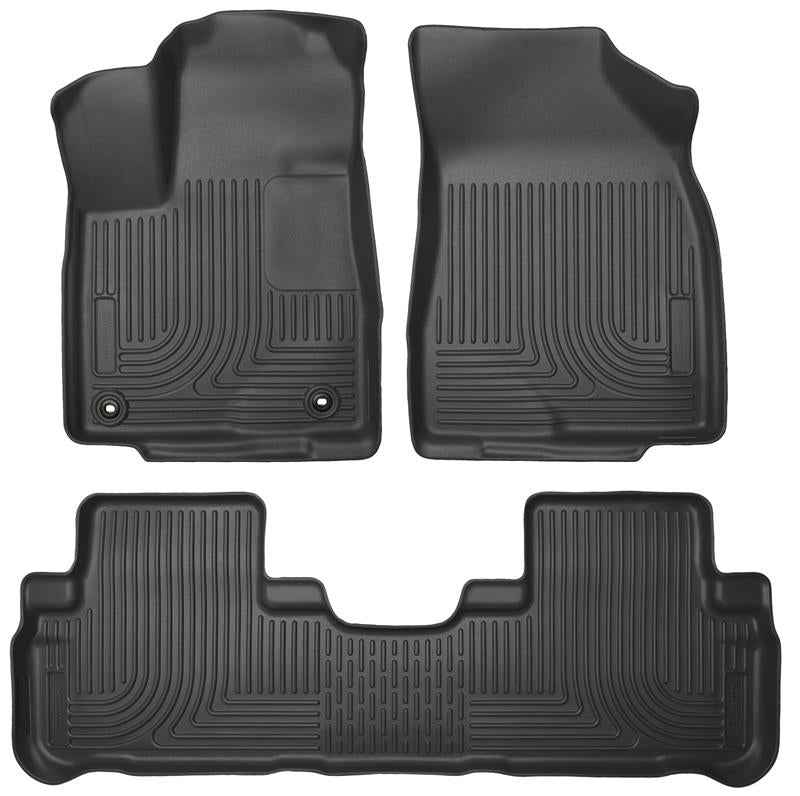 Husky Liners 14 Toyota Highlander Weatherbeater Black Front & 2nd Seat Floor Liners