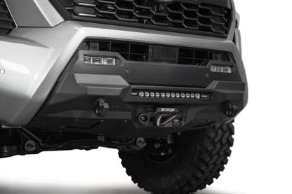 Addictive Desert Designs 2024 Toyota Tacoma Stealth Center Mount Winch Front Bumper with Light Bar Mount