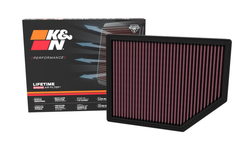 K&N Engineering 33-5132 High-Flow Replacement Air Filter for Ford Bronco and Ranger