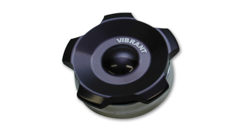 Vibrant 2.75-inch OD Aluminum Weld Bung with Anodized Black Threaded Cap - Part #11295