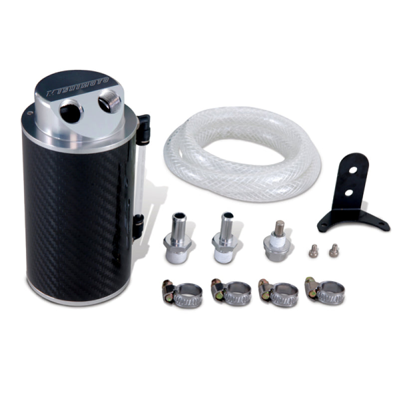 Mishimoto Carbon Fiber Oil Catch Can with 10mm Fittings – Engine Oil Separator for Performance Vehicles