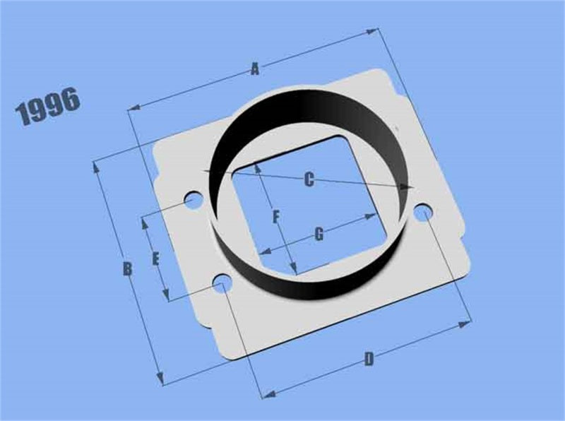 Vibrant MAF Sensor Adapter Plate for Toyota with Bosch MAF Sensor and 3-inch Inlet