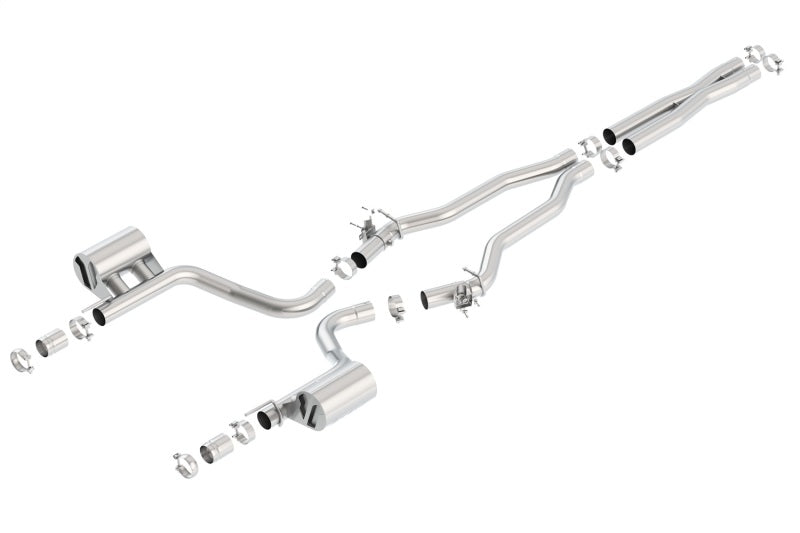 Borla ATAK Cat-Back Exhaust System for 2015-2023 Dodge Charger SRT Hellcat 6.2L V8 with Active Valves and Merge X-Pipe