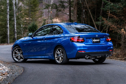 MBRP Armor Pro Series 17-21 BMW M240i 3.0L Dual Rear Exit Exhaust System with T304 Stainless Steel and Carbon Fiber Tips