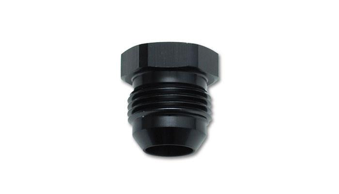 Vibrant -4AN Flare Hex Head Plugs Aluminum Black