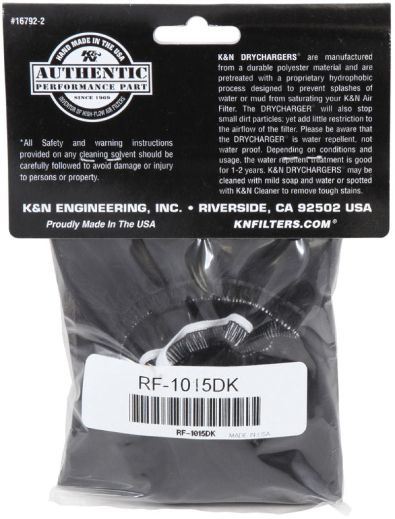K&N Engineering RF-1015DK Drycharger Air Filter Wrap - Black