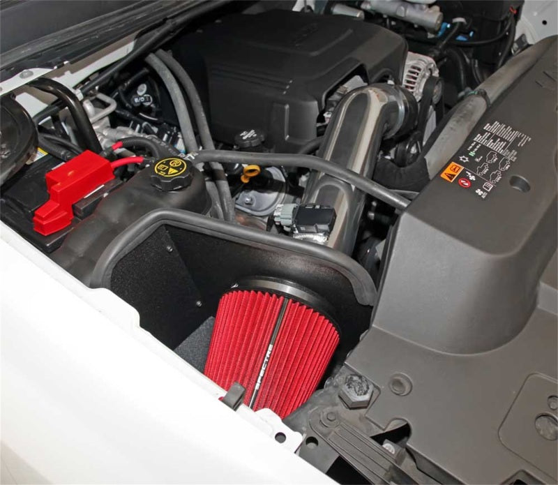 Spectre 11-13 GM 2500HD/3500HD V8-6.0L F/I Air Intake Kit with Red Filter and Polished Aluminum Tubing
