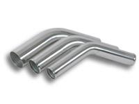 Vibrant 3-inch OD Universal Aluminum Tubing with 45 Degree Bend - Polished, Part Number 2175