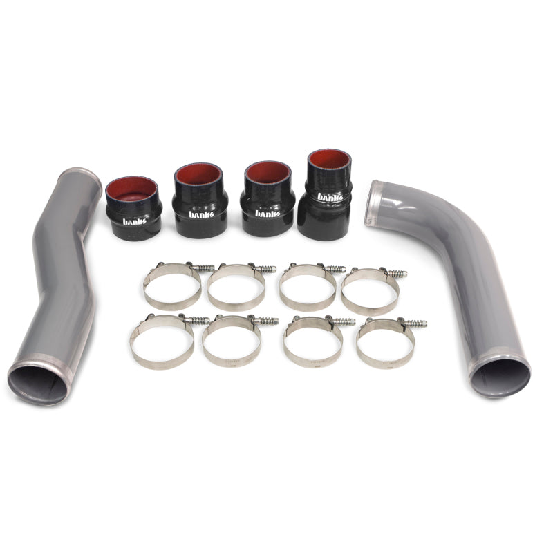 Banks Power 07-09 Ram 6.7L Diesel Boost Tube System – Red Powder-Coated Intercooler Tubes with Silicone Couplers for Dodge Ram 2500/3500