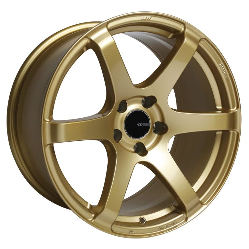 Enkei T6S 17x8 Inch Gold Alloy Wheel with 45mm Offset and 5x100 Bolt Pattern