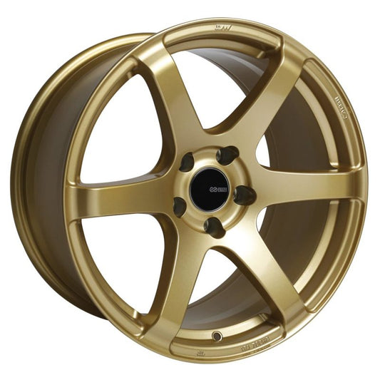 Enkei T6S 17x8 Inch Gold Alloy Wheel with 45mm Offset and 5x100 Bolt Pattern