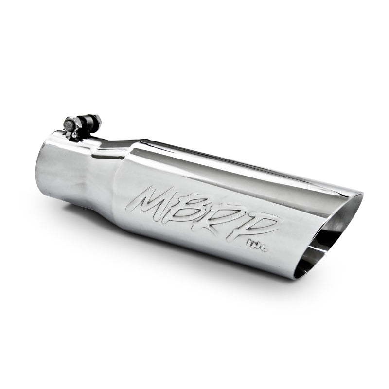 MBRP Universal 3-inch Dual Wall Angled Exhaust Tip with Mirror Polish - Part T5106