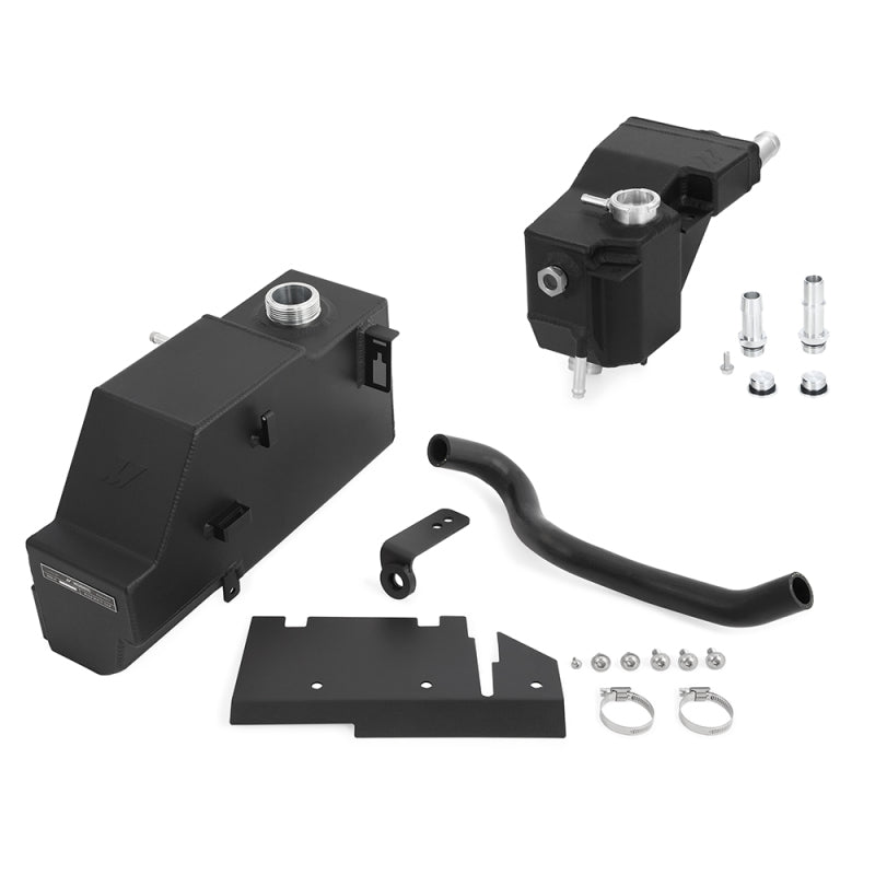 Mishimoto 2011-2019 Ford 6.7L Powerstroke Aluminum Degas Tank Kit - Micro-Wrinkle Black
