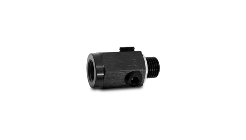 Vibrant 16mm x 1.5 Metric Extender Fitting with 1/8 in NPT Port - Aluminum Adapter for Automotive Applications