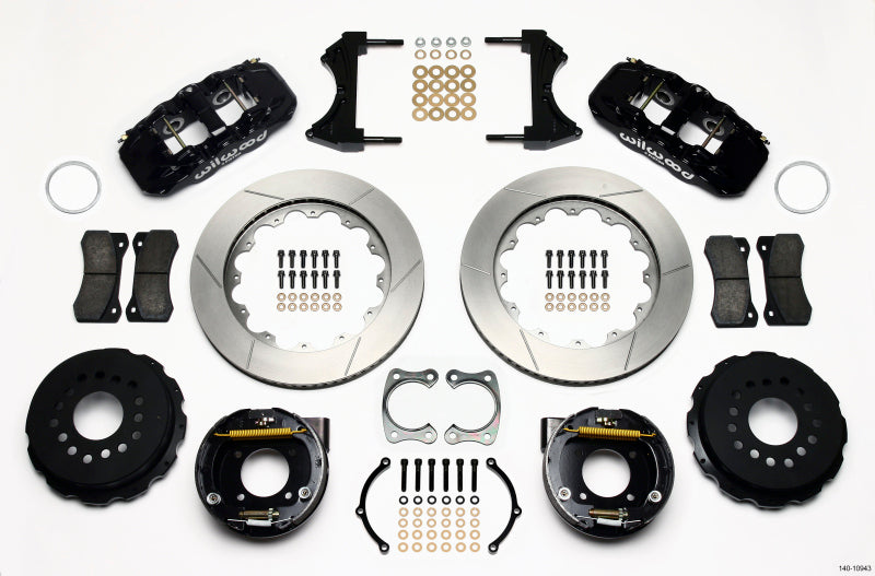 Wilwood AERO4 Rear P-Brake Kit 14.00-inch for Chevy 12 Bolt with C-Clips