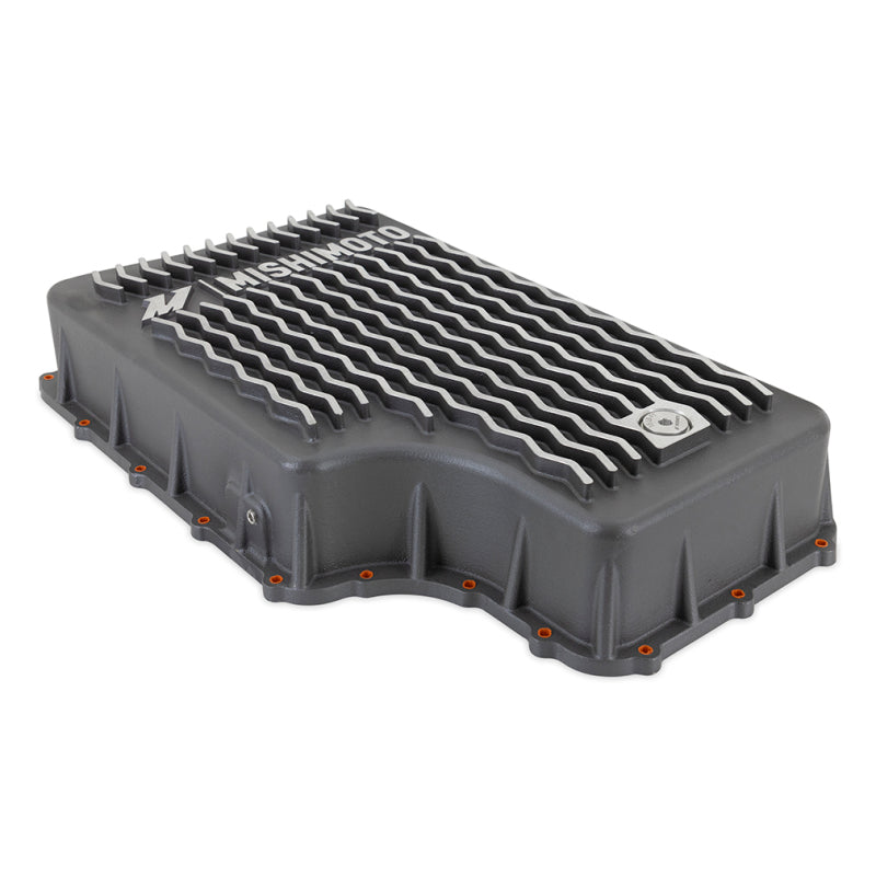 Mishimoto Aluminum Transmission Pan for Ford 6.7L Powerstroke (2011-2019) – Cast Aluminum, Gunmetal Gray