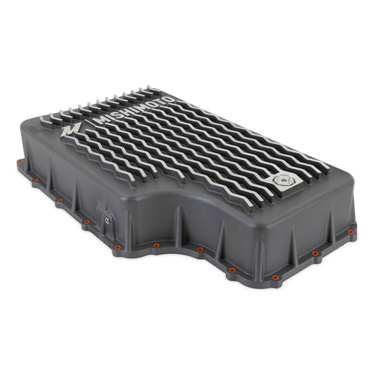 Mishimoto Aluminum Transmission Pan for Ford 6.7L Powerstroke (2011-2019) – Cast Aluminum, Gunmetal Gray