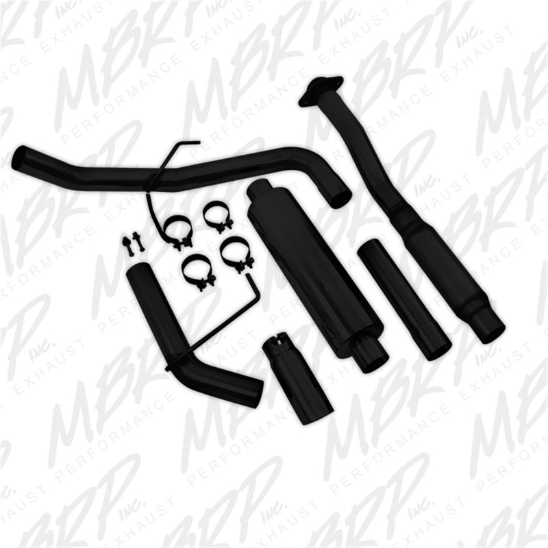 MBRP Armor BLK Series 3-Inch Cat Back Exhaust System for Ford F-150 2011-2012