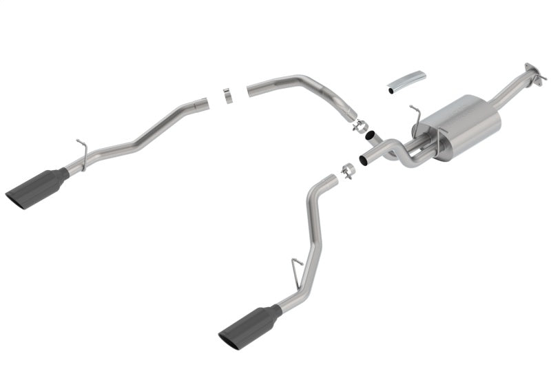 Borla Touring Cat-Back Exhaust System for 2019-2026 Ram 1500 5.7L V8 with Black Chrome Tips - Part #140758BC