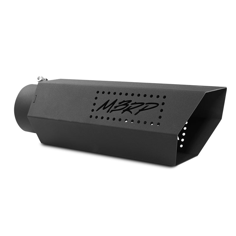 MBRP Universal Hex Exhaust Tip 4-Inch Inlet, 16-Inch Length, Black Coated - Part # T5165BLK