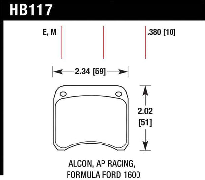 Hawk AP Racing CP3696 Blue 9012 Race Brake Pads
