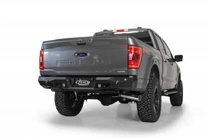 Addictive Desert Designs Stealth Fighter Rear Bumper for Ford F-150 with Cube Light Mounts and Backup Sensors