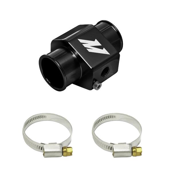 Mishimoto Water Temperature Sensor Adapter 30mm Black – Aluminum Radiator Hose Fitting for Accurate Cooling System Monitoring