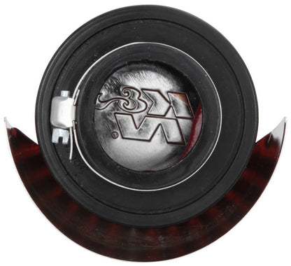 K&N Engineering 62-1514 1.5-Inch Flange Crankcase Vent Filter with Chrome Top and Heat Shield