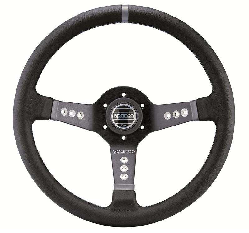 Sparco L777 Suede Black Steering Wheel - Automotive Grade, Comfortable Grip, Durable Design