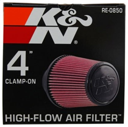 K&N Engineering Universal Air Filter Part RE-0850 – 4 Inch Flange, Reusable Washable Air Intake Filter