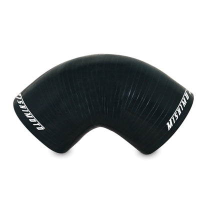 Mishimoto 2.5 Inch Black 90 Degree Silicone Coupler - Durable High-Heat Intake and Cooling Hose Connection