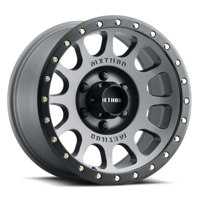 Method MR305 NV 18x9 Titanium Wheel with Matte Black Lip and 6x5.5 Bolt Pattern