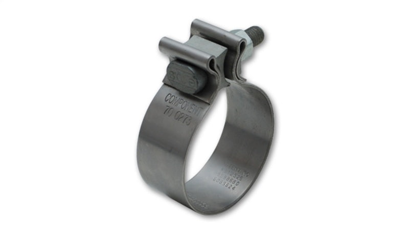 Vibrant SS Accuseal Exhaust Seal Clamp for 2-inch OD Tubing, 1-inch Wide Band