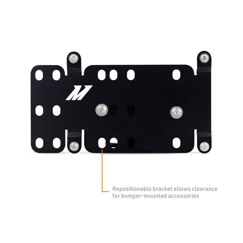 Mishimoto 2011+ Ford F-250/F-350 License Plate Relocation Bracket - Heavy-Duty Steel Mounting Kit